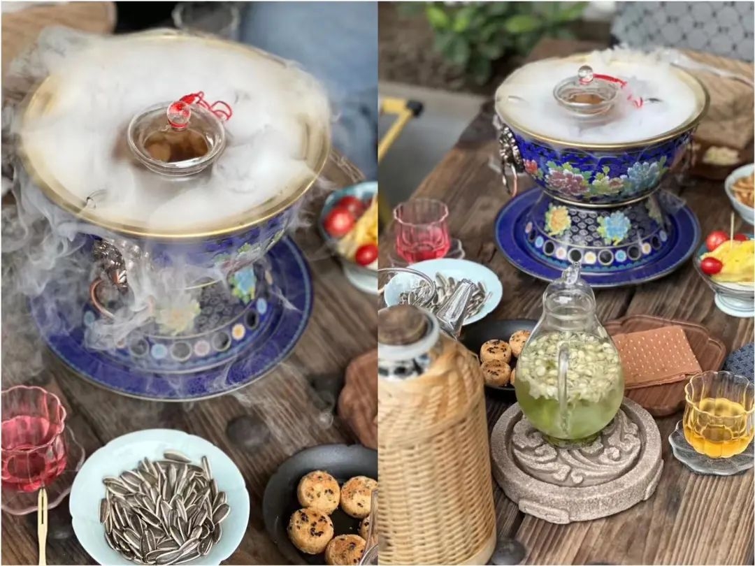 景泰蓝火锅作为容器